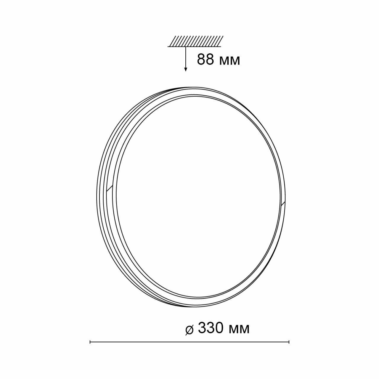 Сонекс 3057/CL PALE SN 012 Светильник пластик/белый/черный LED 30Вт 4000К D330 IP43 KEPA