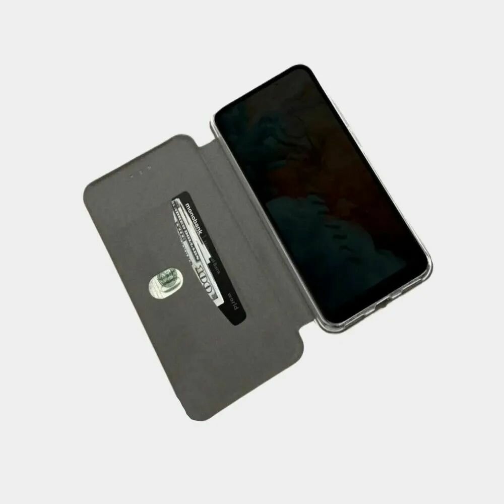Чехол книжка для Samsung Galaxy S10 Plus черная с магнитной застежкой с визитницей