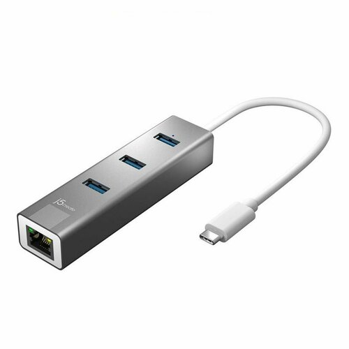 Хаб J5create USB-C - 3xUSB Type-A 30 Ethernet JCH474 469900₽