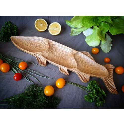 Менажница щука из натурального дуба 11х44см 1140₽