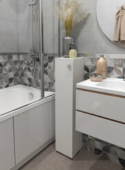 Шкаф для ванной комнаты, REGENT style, ШТВиола, белый, лдсп, универсальный, 95*20*19