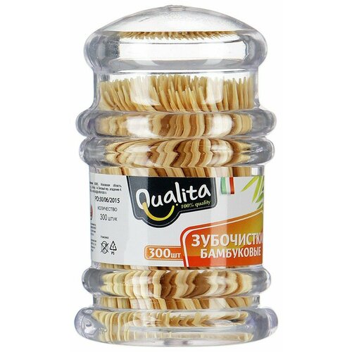 Набор из 3 штук Зубочистки бамбуковые Qualita 300шт 759₽