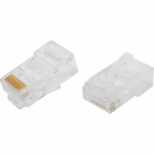 Коннектор RJ-45 8P8C 2 шт. цвет прозрачный