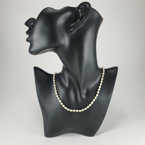 Колье Жемчужина Юга, перламутр, гематит, длина 45 см, белый