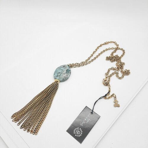 Колье Raganella Princess, агат, длина 100 см, золотой