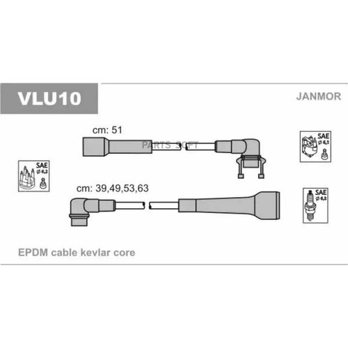 JANMOR VLU10 Компект проводов зажигания VOLVO: 440 K 88-96, 46