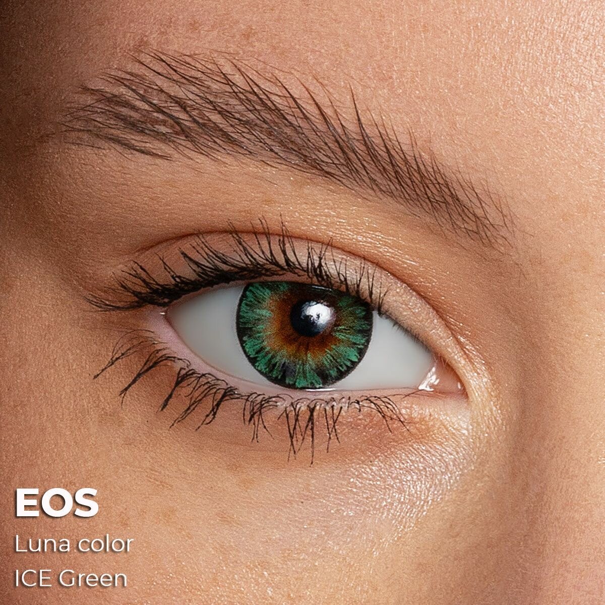 Цветные контактные линзы без диоптрий EOS Luna Color Ice Green 0.00 / 14.0 / 8.6 / 2шт.