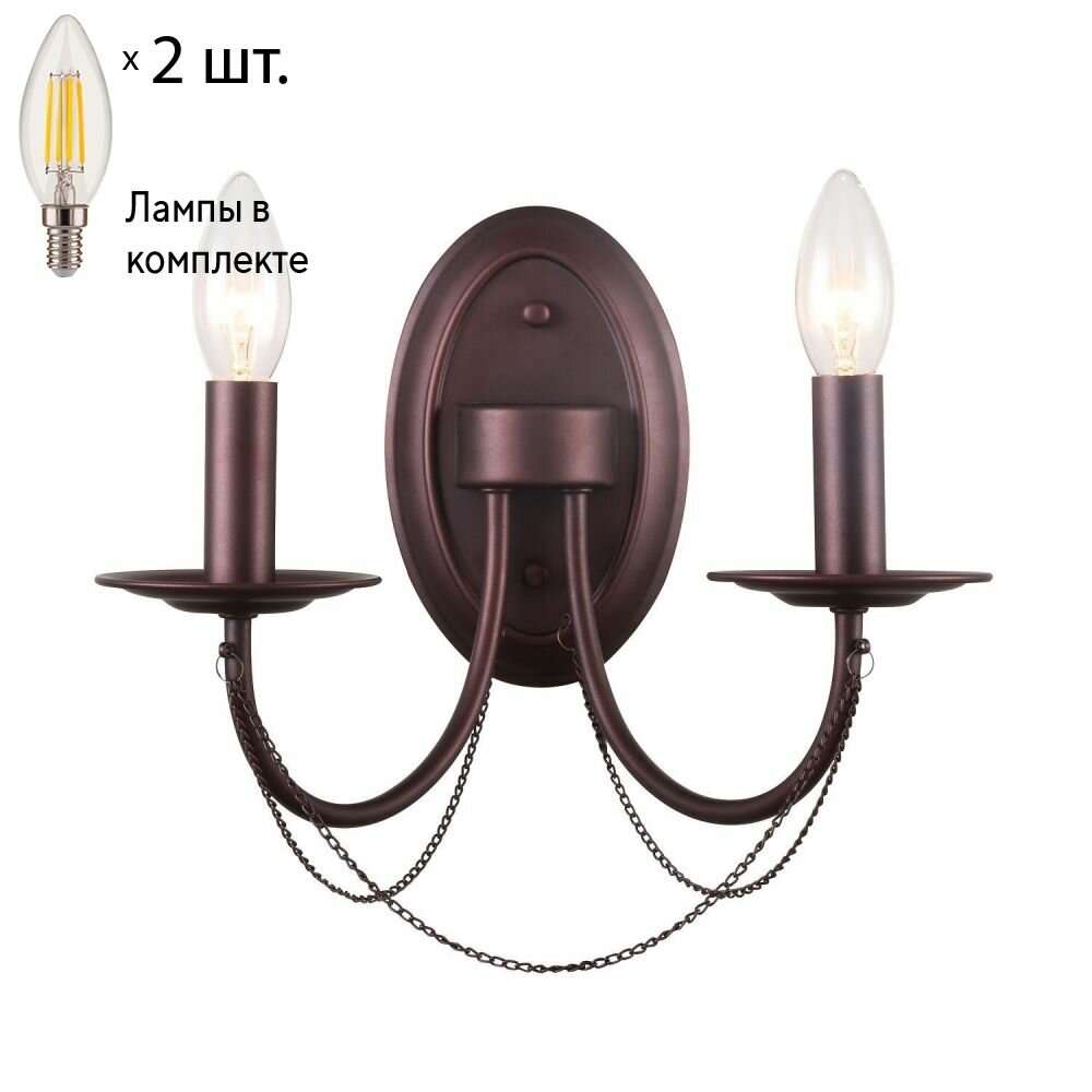 Бра F-Promo Plini с лампочками 2590-2W+Lamps E14 Свеча - фото №1