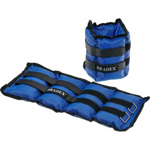 Утяжелители для рук и ног Bradex SF 0744 2 шт2 кг синие полиэстер Bradex SF 0744 1476₽