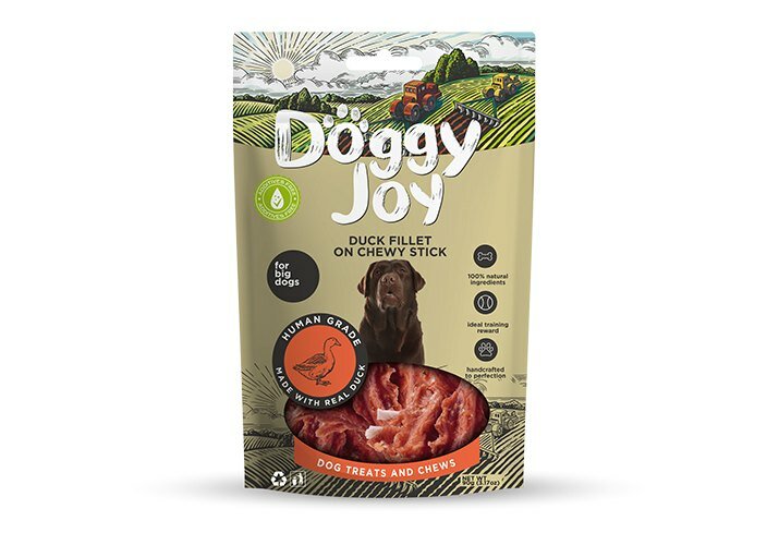 Лакомство для собак крупных пород Doggy Joy филе утки на жевательной палочке 90 г