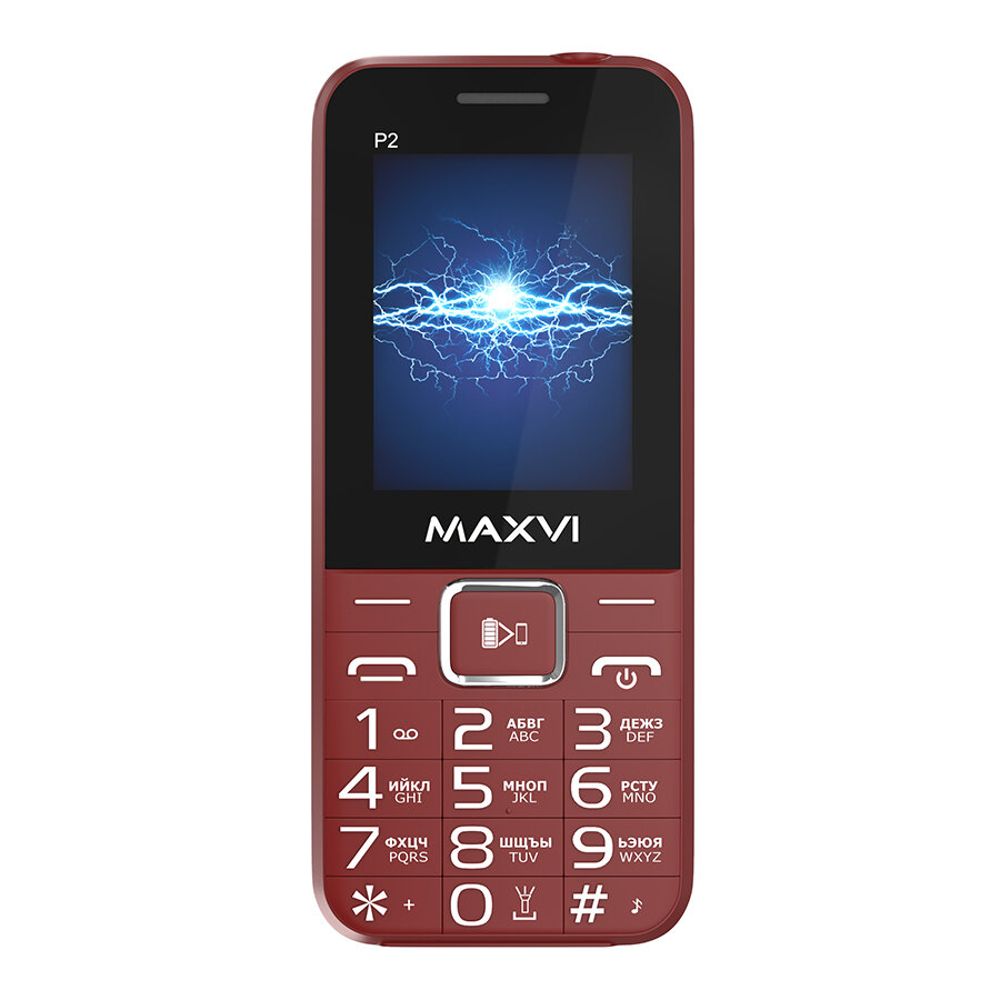 Телефон MAXVI P2, wine red