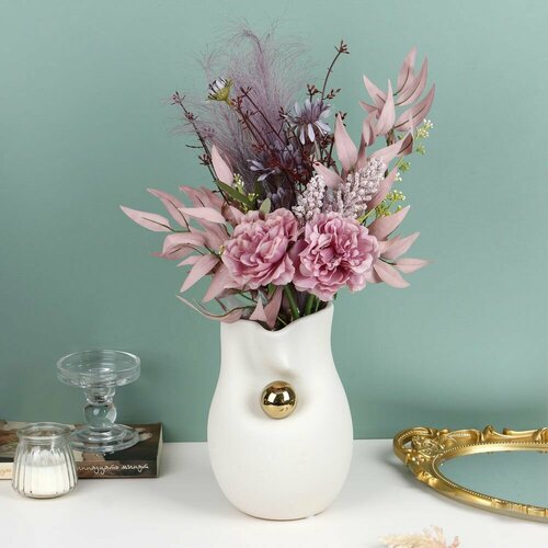 Ваза керамическая 20x14x14 см керамика цвет бежевый 1165₽