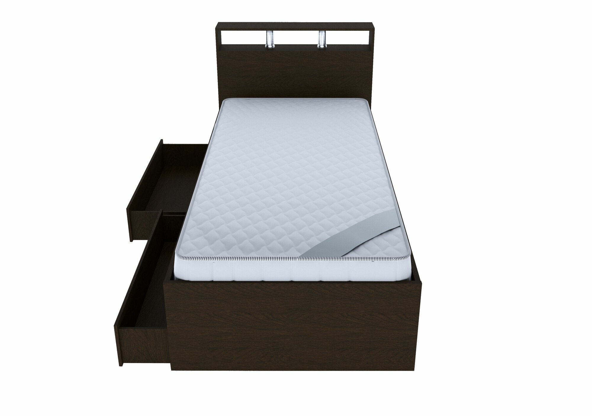 Односпальная кровать Саломея с ящиками 90х200, венге, Мебель Кинг