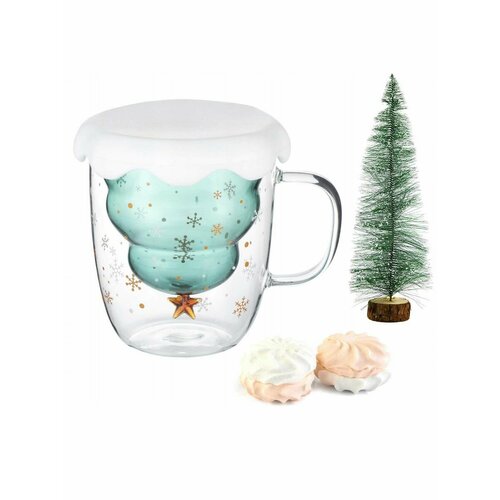 Чашка 320мл из стекла Новый год 1335₽