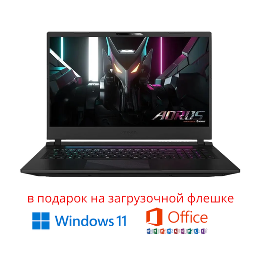 Ноутбук игровой GIGABYTE Aorus 173 l Core i5 12500H 16ГБ 512ГБ RTX 4070 8 ГБ Free DOS черный 16300000₽