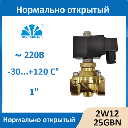 Соленоидный клапан электромагнитный 1 дюйм 220В открытый соленоидный клапан электромагнитный 2w31 40 1 1 2 220в