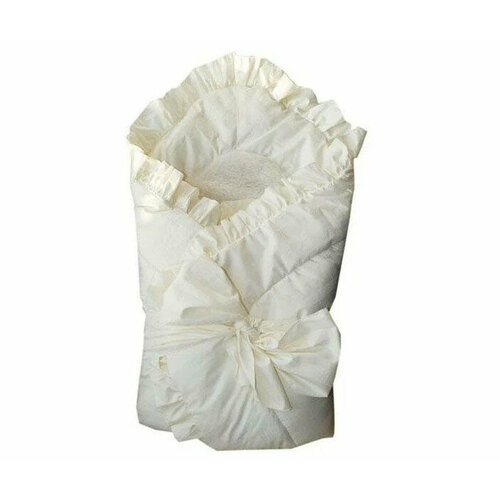 конверт мешок папитто цветок экрю Конверт-одеяло с завязкой и меховой вставкой Экрю
