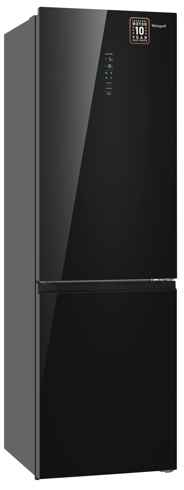 Отдельностоящий холодильник с инвертором Weissgauff WRK 2000 Total NoFrost Inverter Black Glass - фотография № 5