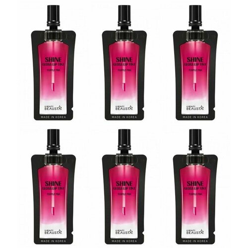 Beausta Тинт для губ Shine Gloss Lip tint тон 2 Purple Pink пурпурно-розовый 4 мл - 6 штук 1280₽