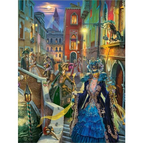 Живопись По Номерам 40*50см (Холст На Подрамнике) Венецианский карнавал (10828)