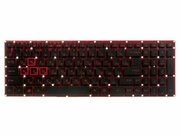 Клавиатура для ноутбука Acer Nitro 5 AN515, AN515-51, AN515-52, AN515-53 черная с красной подсветкой