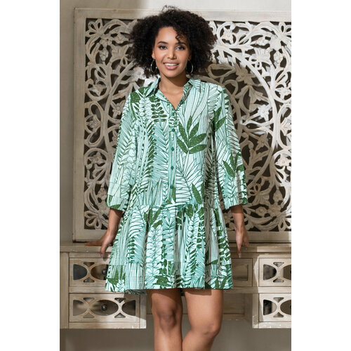 Туника MIA-AMORE, размер 46, зеленый платье mia amore удлиненное застежка пуговицы короткий рукав размер xl зеленый