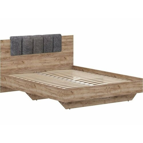 Тесс Кровать с основанием и мягкой спинкой 160 Дуб крафт золотой 26206₽