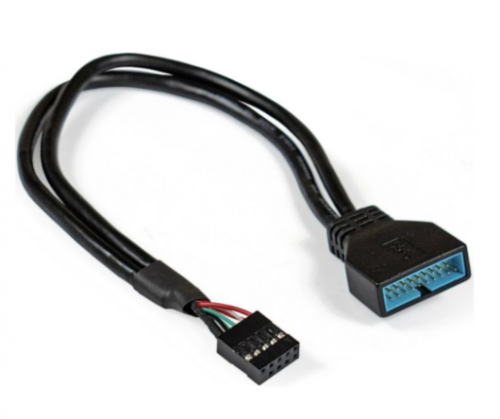 Кабель-переходник USB 2.0-USB 3.0 Exegate EX-CC-U3U2 9pinF/19pinM