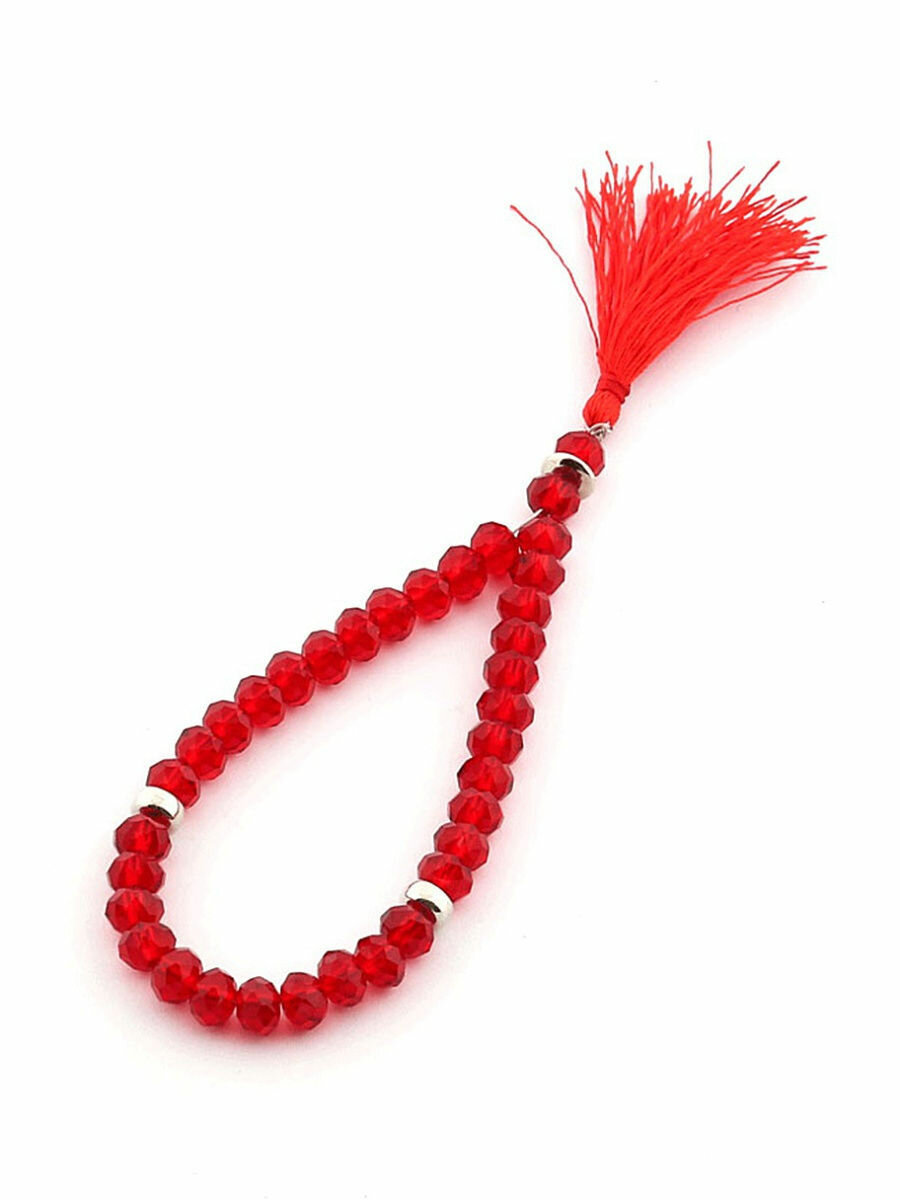 Чётки, длина 17 см, красный — фото 1