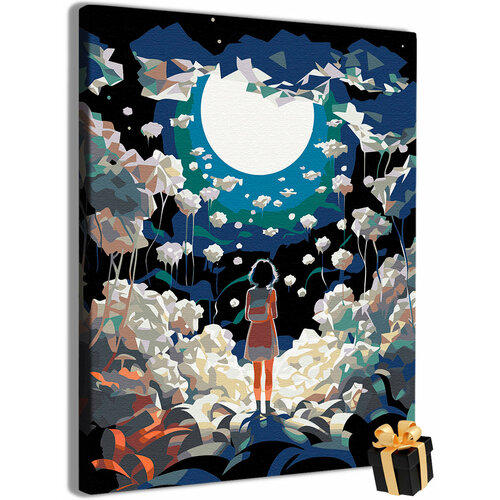 Картина по номерам Девушка при луне д алессандро джеки ночью при луне
