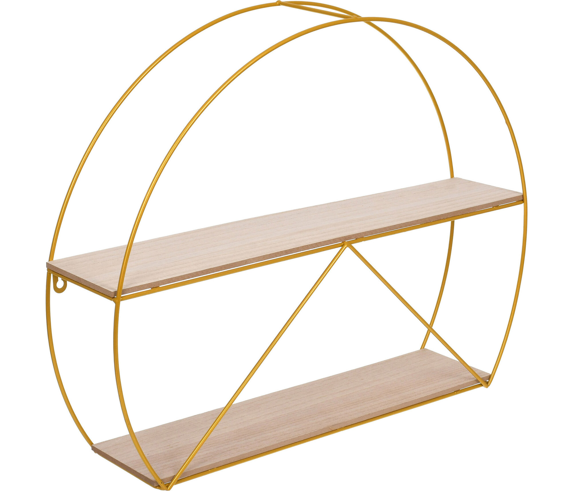 фото Подвесная полка QWERTY "Полусфера", золото, 60х12,7х48 см