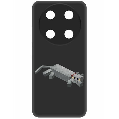 Чехол-накладка Krutoff Soft Case Minecraft-Кошка для ITEL RS4 черный чехол накладка krutoff soft case minecraft кошка для itel p38 pro черный