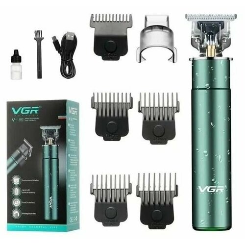 VGR Триммер для бороды, усов VGR V-186 триммер vgr professional v 186 зеленый