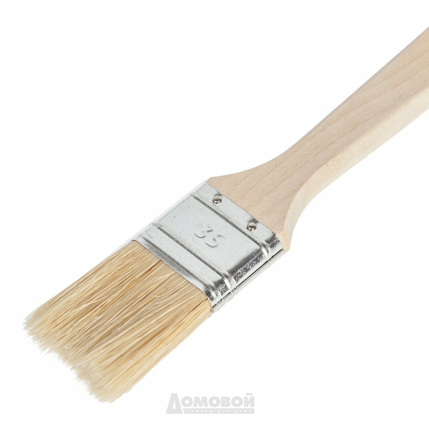 фото Кисть флейцевая Mollen, натуральная щетина, деревянная ручка, универсальная, Mollen