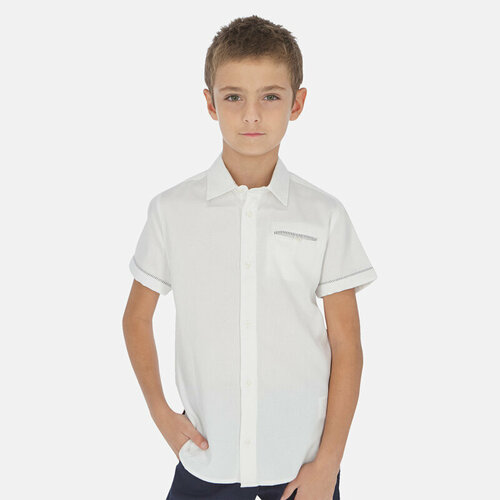 Рубашка Mayoral, размер 140, белый рубашка mayoral размер 140 белый