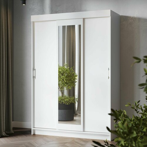 Шкаф купе Европа 150х200 Белый трехдверный 18835₽