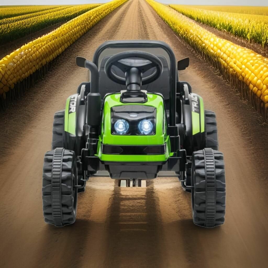 Электромобиль Трактор HL388 зеленый