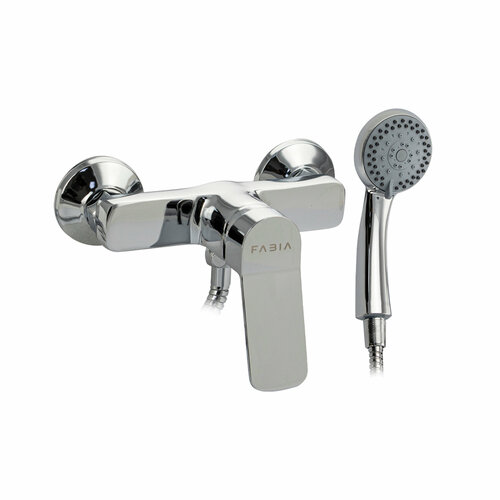 Смеситель для душевой кабины, с гибким душевым шлангом, шаровый, хромированный, FABIA 9603