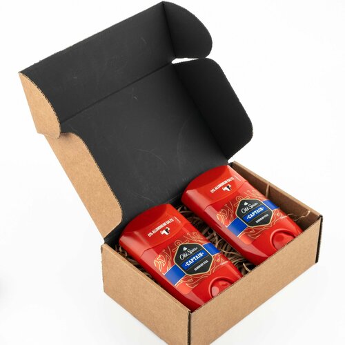 Эксклюзивный комплект для мужчин Old Spice. (состоит из 2 двух стик-дезодорантов Captain 50 ml.) Упакованы в крафтовую коробку + подарочный пакет.
