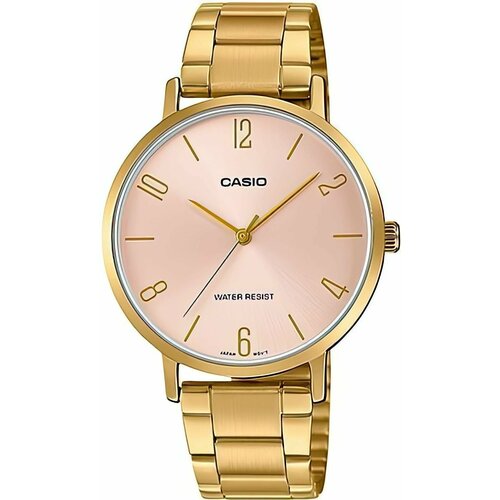 наручные часы casio collection ltp vt01g 4b золотой розовый Наручные часы CASIO, розовый, золотой