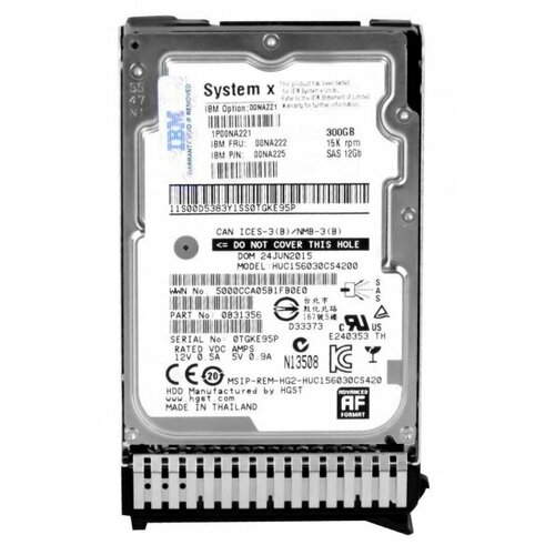 Жесткий диск Lenovo 00NA222 300Gb 15000 SAS 2,5