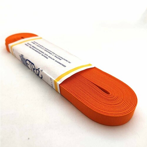 Резинка тканая для одежды обуви ширина 14 мм цвет оранжевый 10 м 430₽