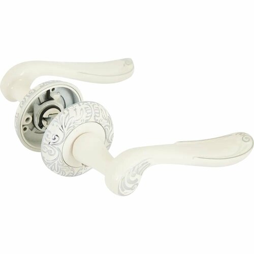 Дверные ручки AL 159 W комплект цвет белый хром 2172₽