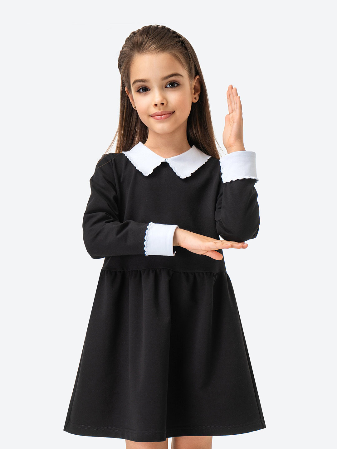 Школьное платье HappyFox, размер 134, черный