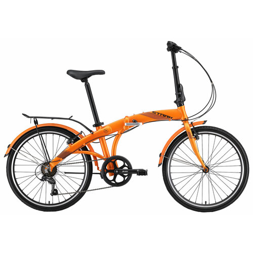 Складной велосипед Stark Jam 24.1 V (2024) 24 Оранжево-черный (130-150 см)