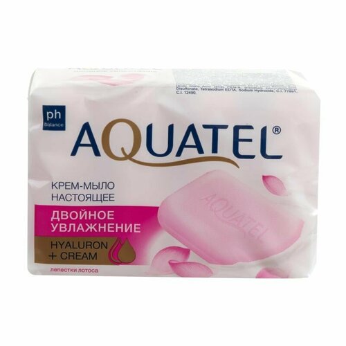 Крем-мыло туалетное, AQUATEL, 300 г (4х75 г), в ассортименте крем мыло aquatel 90 г в ассортименте