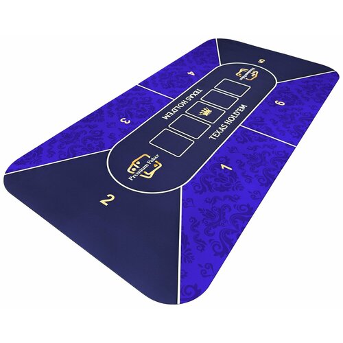 Сукно для игры в покер 60 × 120 см, синий/черный