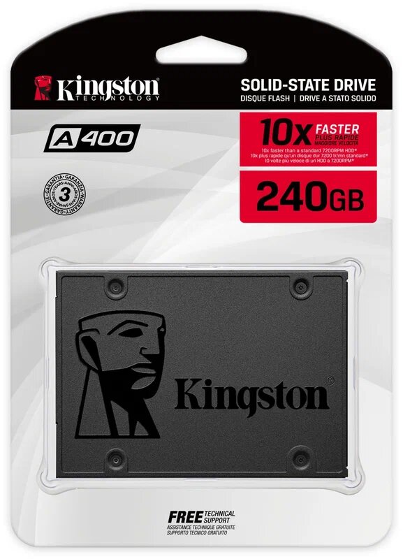 Твердотельный накопитель Kingston A400 240 ГБ SATA SA400S37/240G