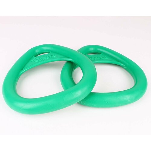 Гимнастические кольца треугольные без шнура 2 шт. зеленые