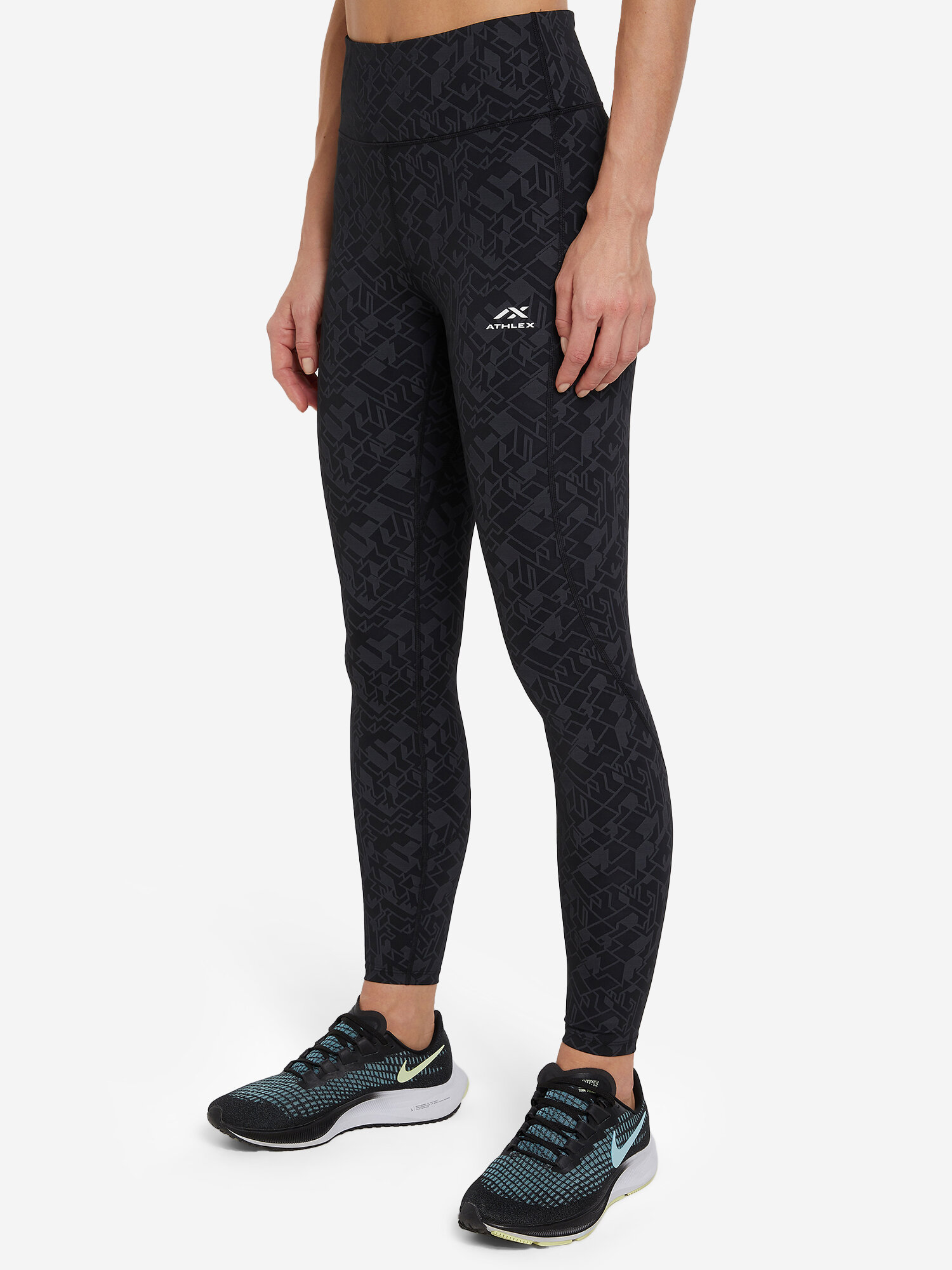 Легинсы спортивные ATHLEX, размер 40, черный